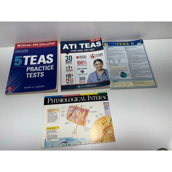 McGraw Hill ATI TEAS Study Guide Practice Tests Lot Of Three - Picture 1 of 12